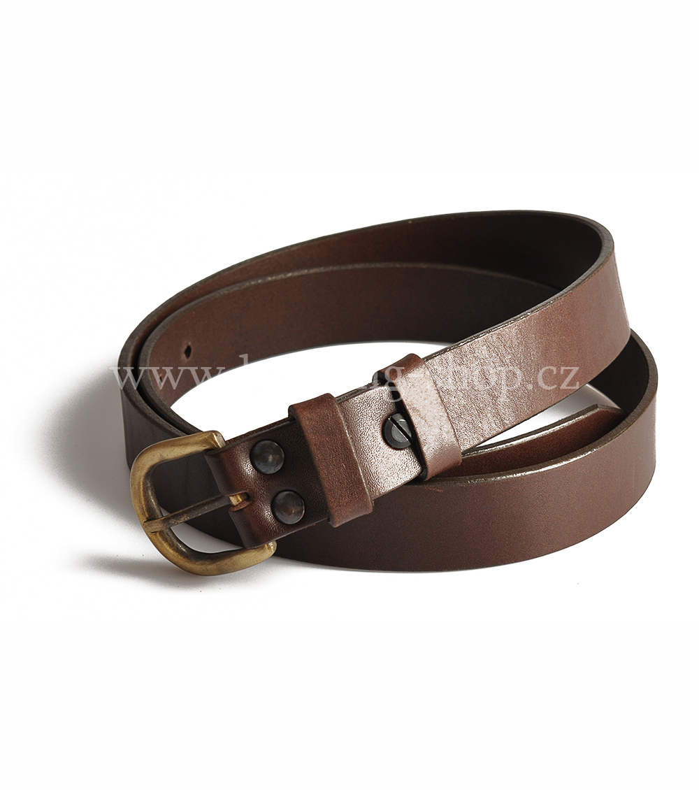Kožený opasek 3cm, hladký