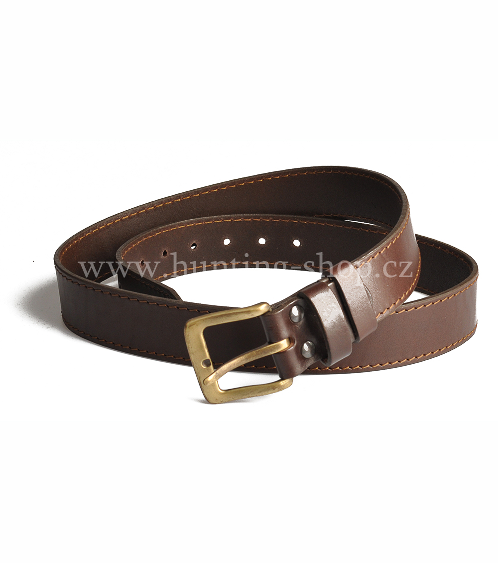 Kožený opasek 4cm, 1x prošitý