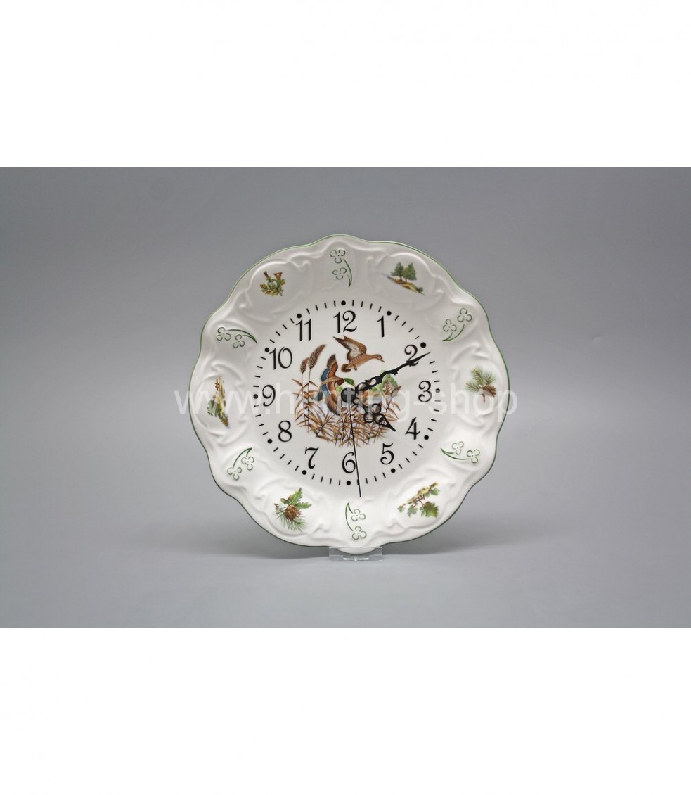 Porcelánové hodiny,motiv kachny