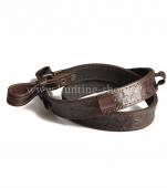 Řemen na zbraně na brokové náboje 3 cm, kůže + guma